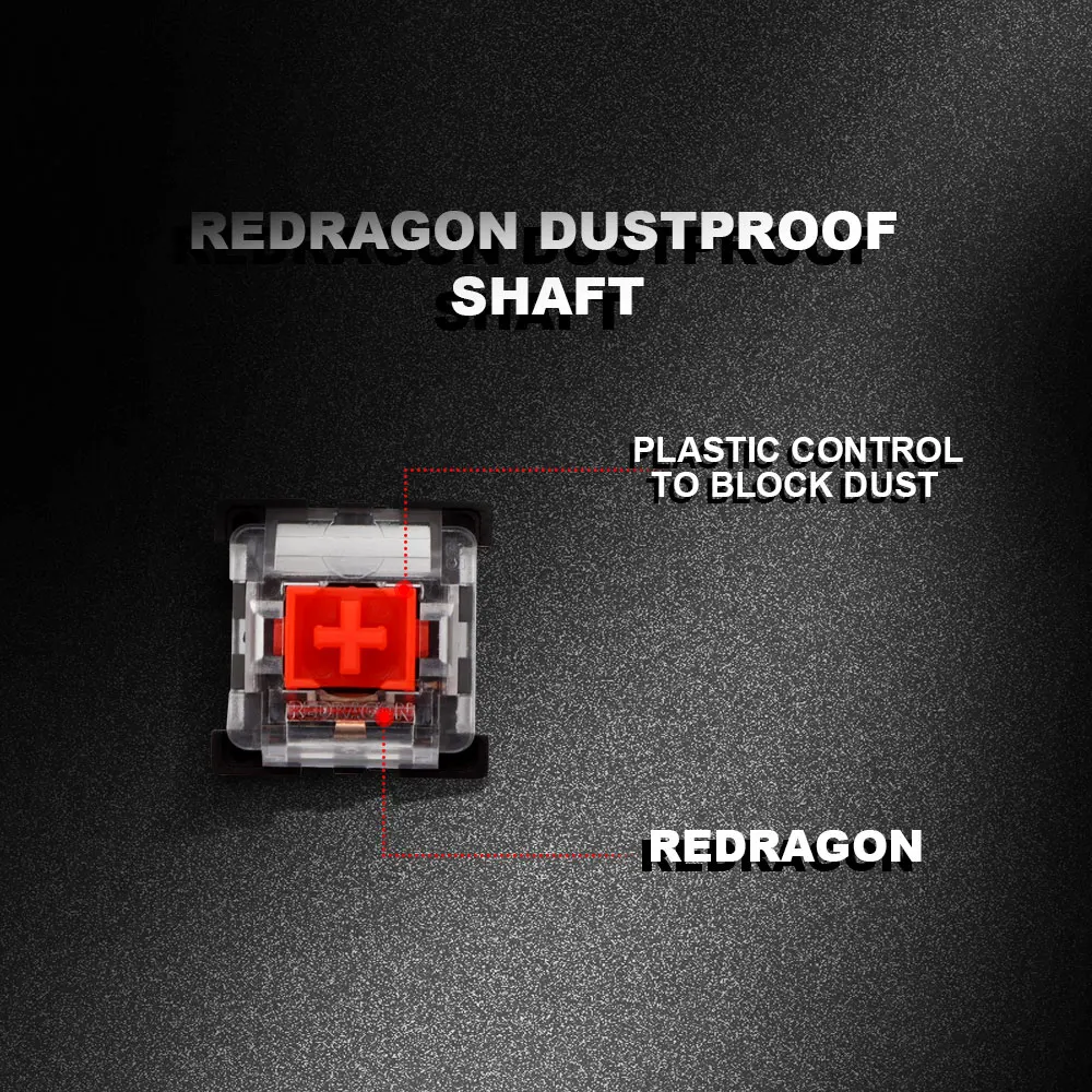 REDRAGON SMD RGB MX 스위치 3Pin Clicky 선형 촉각 침묵 레드 블루 블랙 브라운 퍼플 스위치 백라이트 기계식 키보드