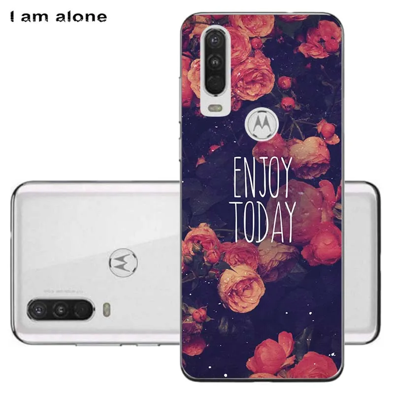 Чехлы для телефонов Motorola One Action/One Vision 6,3 дюйма мягкие сумки из ТПУ чехол для мобильного телефона с мультяшным принтом - Цвет: Solf TPU HH13