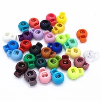 30Pcs Color Plastic Ball Round Spring Stop Cord Lock Ends Toggle Stopper Clip For Sportswear Clothing Shoes Rope DIY Craft Parts 2