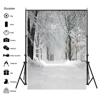 

Minimoto 5X7Feet(150x210cm) Winter Outdoor Snow Scene Theme Photography Background Vinyl Non-woven Photo Studio Backdrop Props