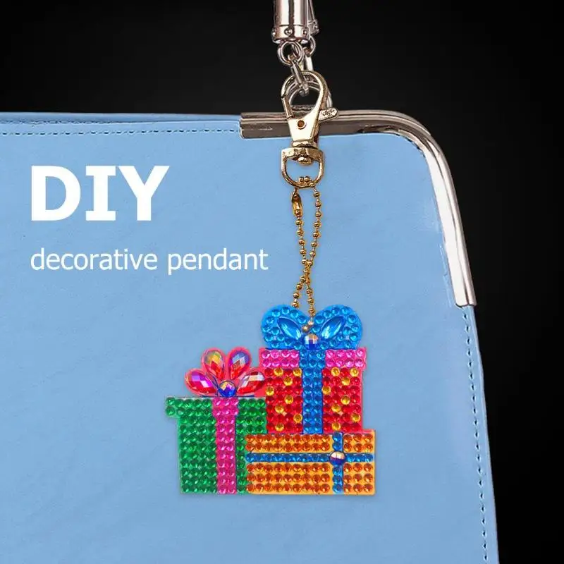 4 шт. DIY полный дрель специальная форма бриллиантовый рисунок Рождество Вышивка крестиком Брелок с подвеской для сумки подарок