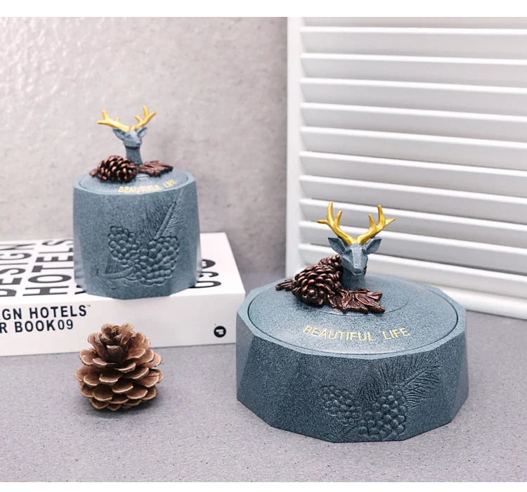 Aqumotic Can Deer Candy Jar открывалка ключ коробка для хранения 1 шт. синий сосновый конус Декор настольный декор хороший инструмент для дома