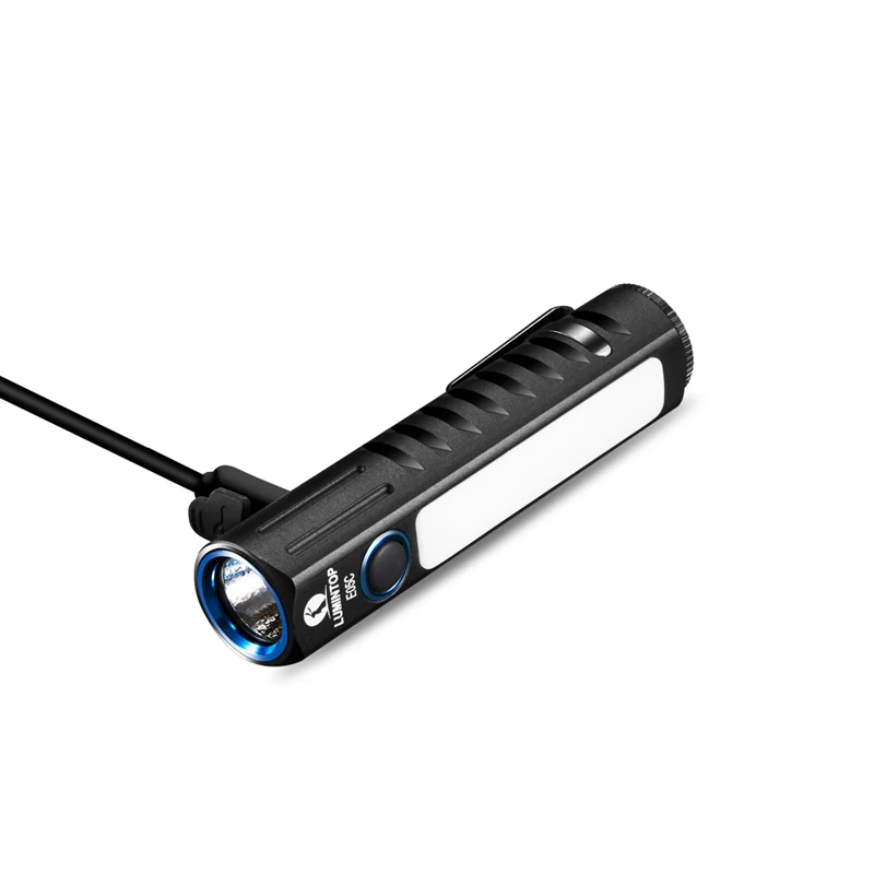 US $53.89 Lumintop E05C LED Flashlight CREE XHP HI 550 LM Rechargeable Lanterna with Magnetic Tail by 14500 Battery for Self Defense