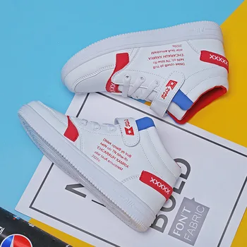 

Unisex Sneakers New 2020 Spring Boys Girls Korean Version of High/low Fashion White Shoes Children's School Leisure Board Shoes