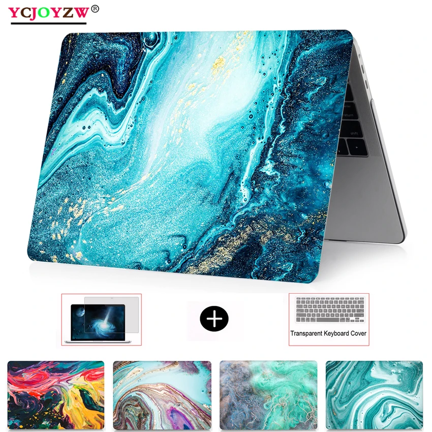 Мраморный чехол для ноутбука Apple MacBook 2020 new Air Pro Retina 11 12 13 15 16 дюймов Touch Bar Shell