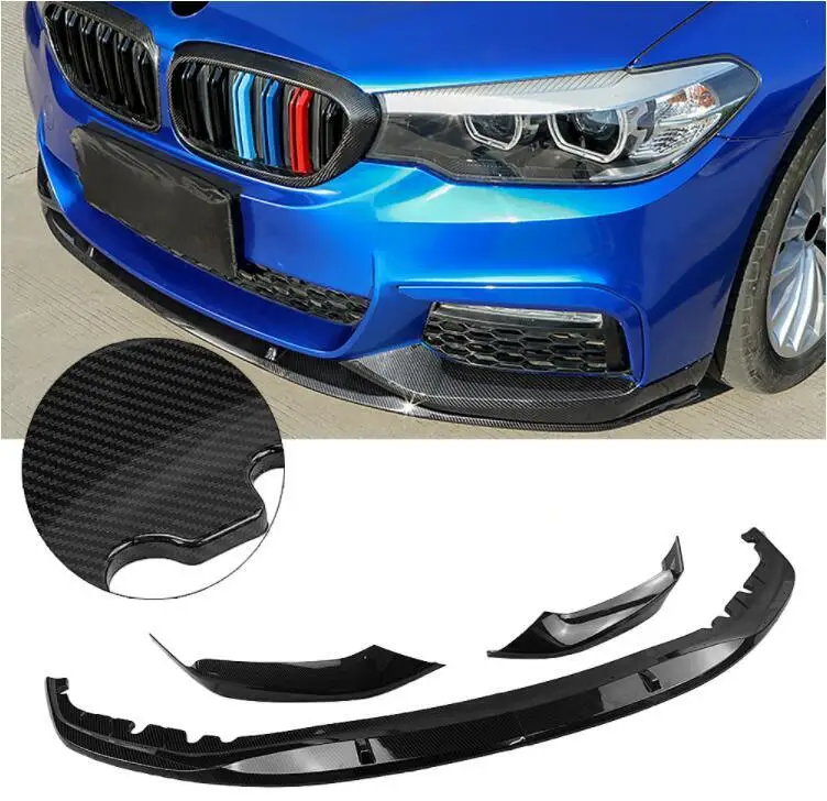 

ABS PAINT CARBON FIBER FRONT BUMPER SPOILER LIP SPLITTERS WIND KNFE COVER For BMW 5 Series G30 2018 2019 2020 MP STYLE