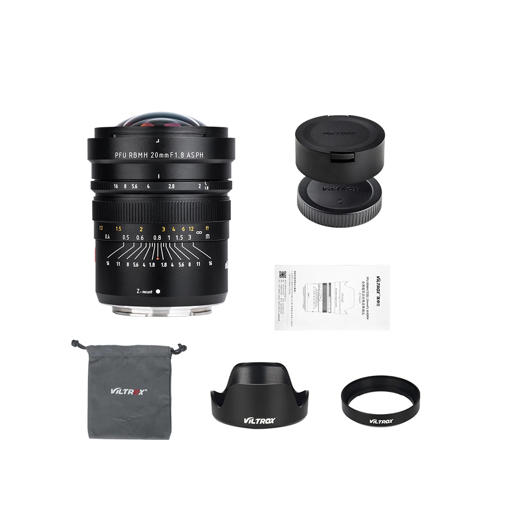 Viltrox PFU RBMH 20 мм F1.8 ASPH объектив камеры полная Рамка ручная фокусировка широкий угол для Nikon Z Крепление камеры видеокамеры Аксессуары