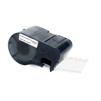 

MC-1500-595-WT-BK compatible reset label tape for BMP-41 BMP-51 BMP-53 PC Linked Black on White