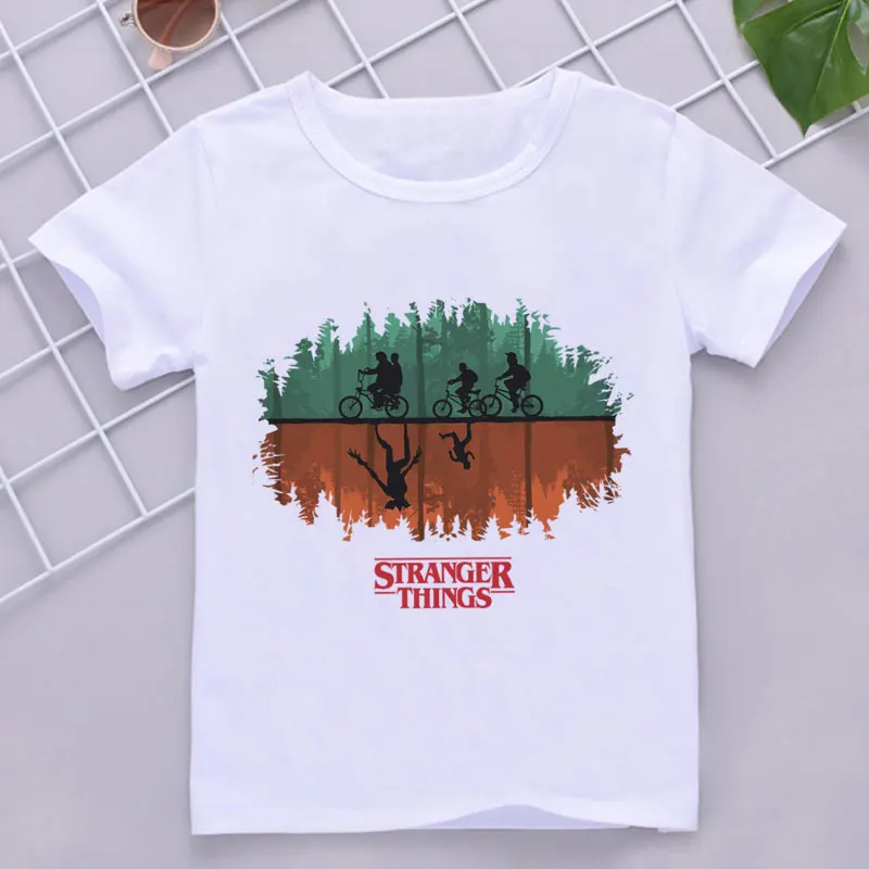 Kawaii/Детская футболка с странными вещами футболка для девочек в стиле Харадзюку Забавный топ с круглым вырезом и принтом цифр 11 для мальчиков модная повседневная одежда с героями мультфильмов - Цвет: 2581