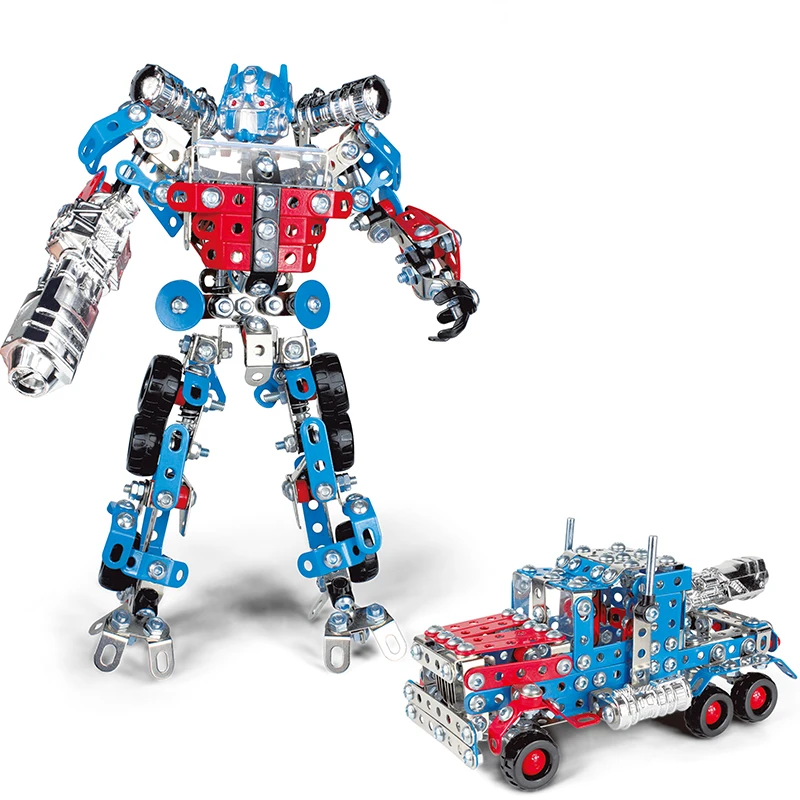 

Steel Block Toys Robot Intelligent Construction Set toys For Boy Stainless Steel Model Kit Model Building Educational Toys
