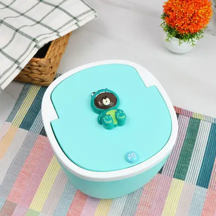 Hello kitty Настольный мусорный бак Doraemon милый эластичный чехол Домашний Мини Пресс спальня мусорный бак офисный стол мусорный бак мусорное ведро - Цвет: Green Bear with bag
