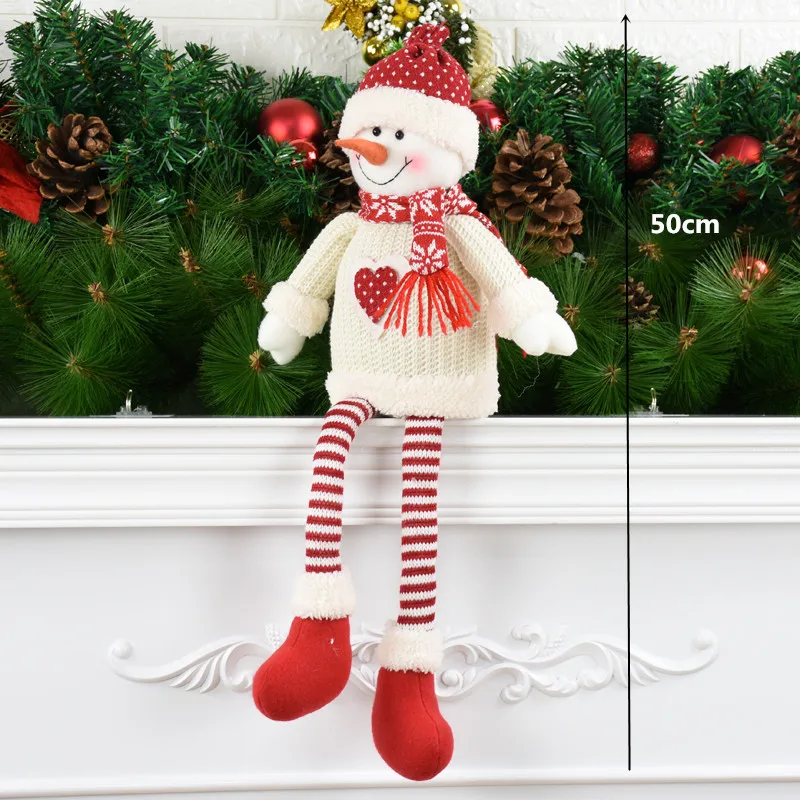 206Snowman Рождественское украшение Санта Клаус Снеговик олень кукла украшения кулон Рождественский подарок на год Regalos De Navidad для дома - Цвет: 206Snowman