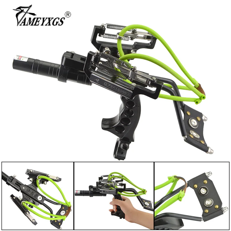 Hunting Fishing Slingshot Laser Catapult Shooting Bow Archery Set