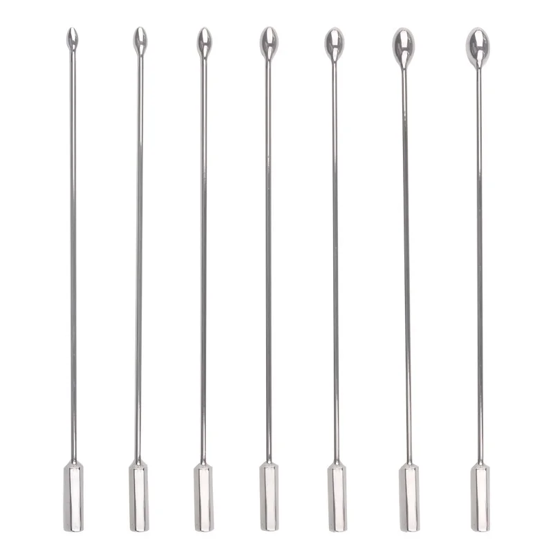 Stainless Steel Urethral Catheter Penis Plug Dilator 7 Different Size Dia 1 Set Male Sex Toy for Men