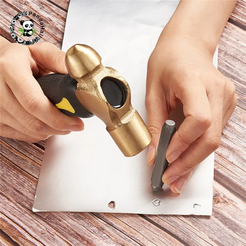 Pandahall 1 комплект DIY Ювелирные наборы латунные молотки и Углеродные стальные штампы для ювелирных изделий делая инструменты 160x92 мм