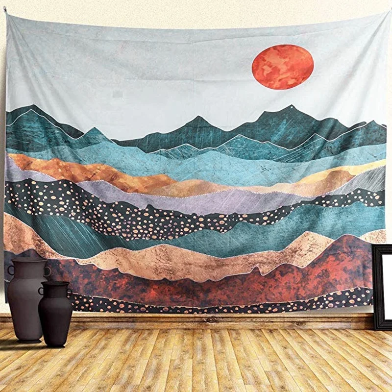 

Hot New Sunset Wall Tapestry Natural Tapestry Wall-Mounted Bedroom Living Room and Dormitory Scenic Wall Blanket