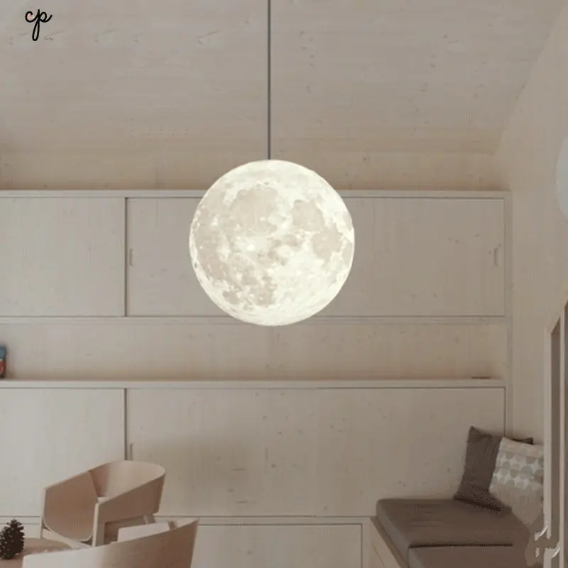3D отпечаток кулон, новинка, креативные лампы, Лунная атмосфера, ночные светильники для ресторана, бара, гостиной, подвесные лампы, Lamparas