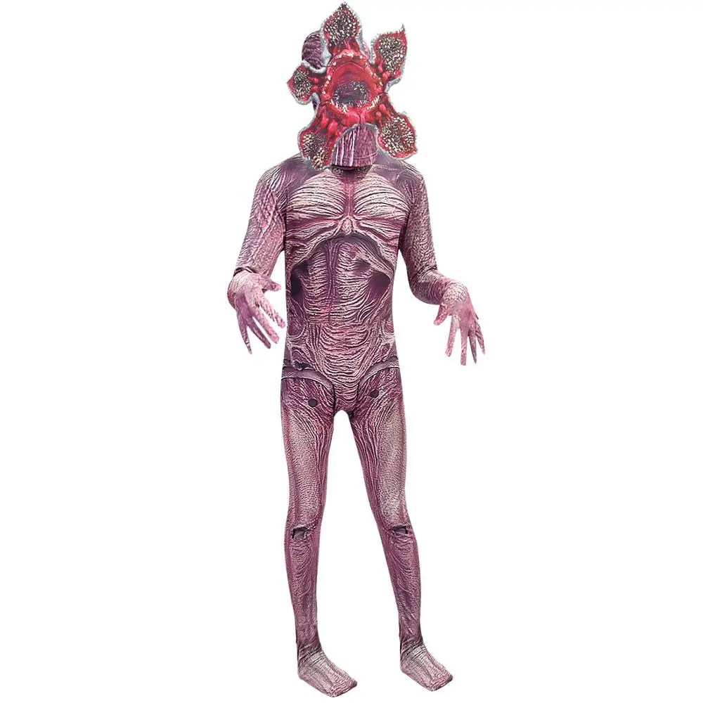 

Demogorgon Halloween Costume for Kids Stranger Things Man-eater Flower Scary Fortress Cosplay Carnival Party Creepy Clothes Mask