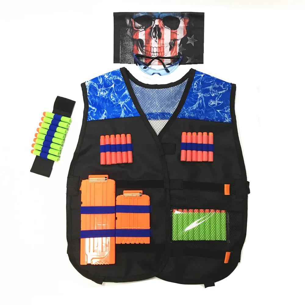 Nerf Детский мягкий корпус Тактический Череп набор элитная Мягкая оболочка пистолет Тактические Полицейские игрушки