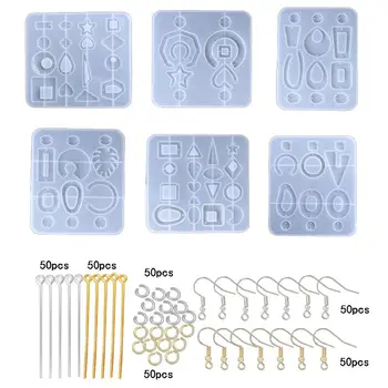 

1 Set Crystal Epoxy Resin Mold Earring Pendent Casting Silicone Mould Handmade DIY Crafts Jewelry Making Tools