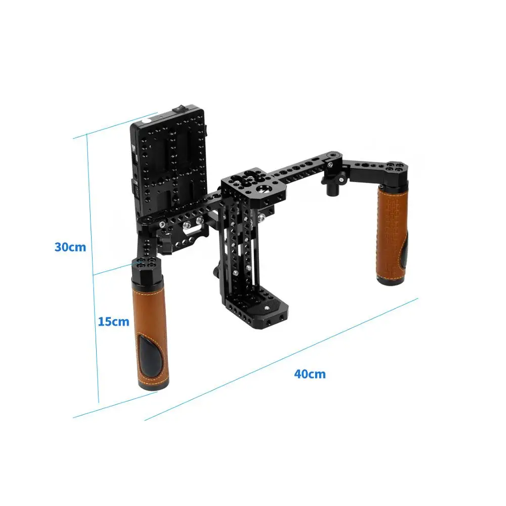 US $254.67 BGNing Universal Camera Director Monitor Cage Rig Kit 5 7 Inch LCD Display Mount Stand Support Dual Handle Grips Neck Strap