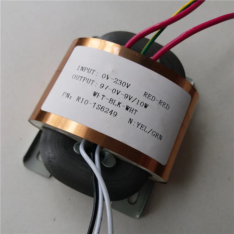 9V 0 0.55A R сердечника трансформатора 10VA R10 пользовательские Трансформатор 230V медный
