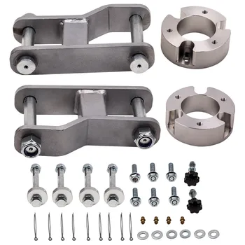 

2.5" Front & 2" Rear suspension Lift Kit Greaseable Shackles For Nissan Navara D40 2004-2015 Shock Spacers Extended Shackles