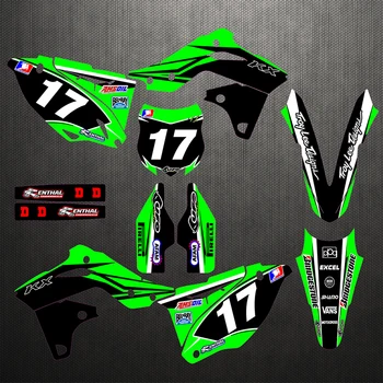 

Motorcycle stickers custom complete tool graphics background decal sticker quantity luster for team KX250F 13-16 2016