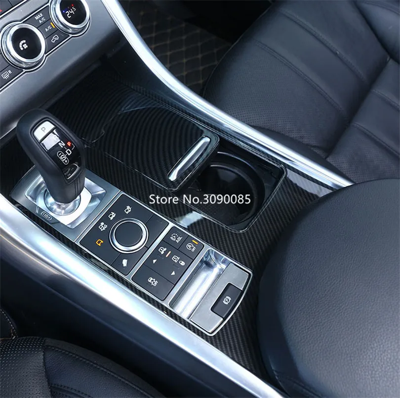 Углеродное волокно стиль для Land Rover Range Rover Sport- АБС пластик центральная консоль панель Крышка отделка автомобильные аксессуары