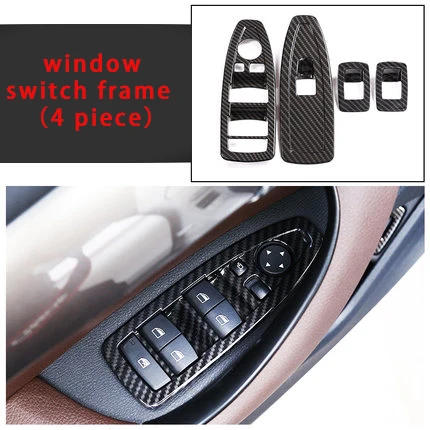 

For BMW new X2 F39 carbon fiber window switch frame molding trim 4pcs