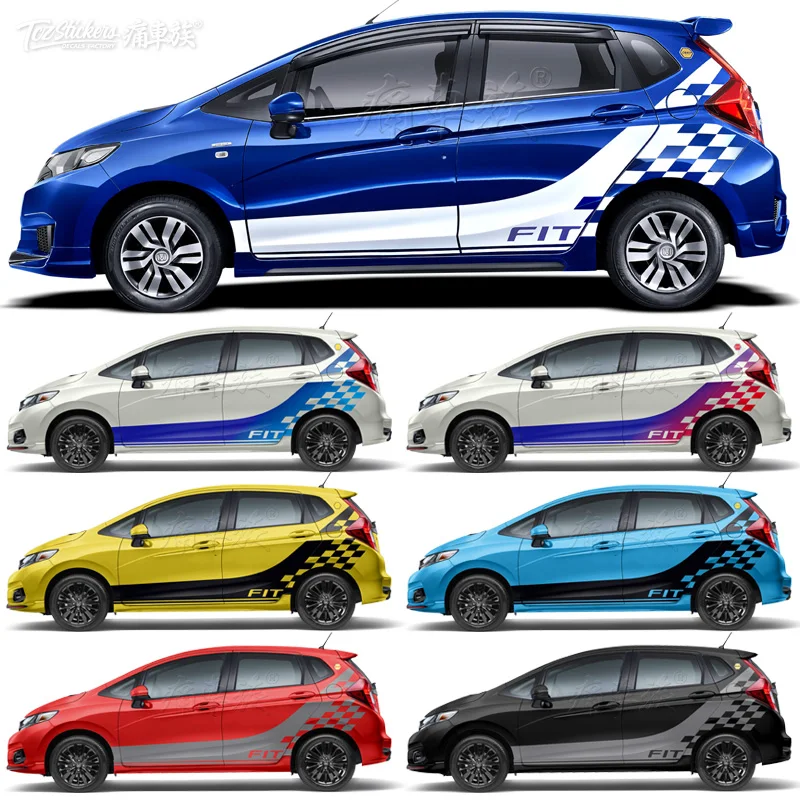 Автомобильные наклейки для Honda GK5 JAZZ FIT автомобильные с цветами модифицированные