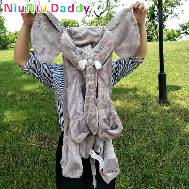 Niuniu/плюшевая игрушка из кожи слона для папы, плюшевая мягкая подушка для сна с изображением слона, детские игрушки 60 см на молнии