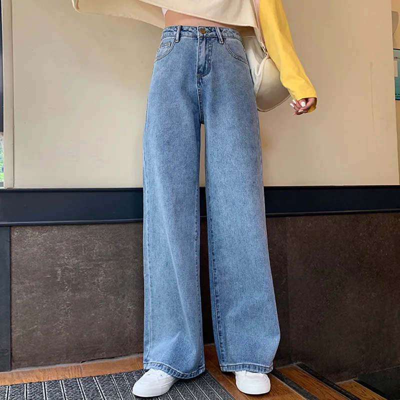 women's straight wide leg jeans