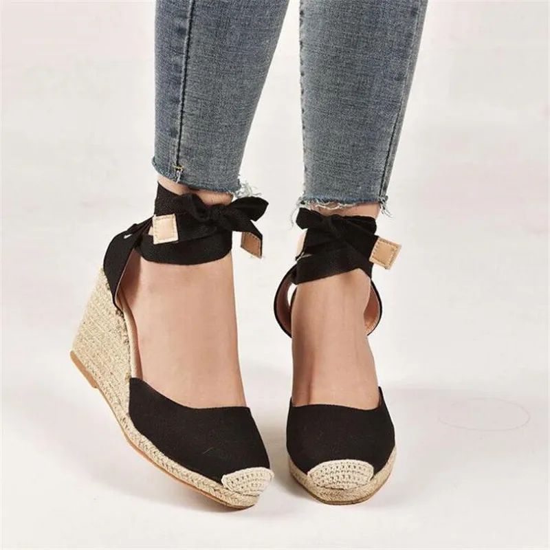 Женские эспадрильи с ремешком на щиколотке удобные тапочки женская повседневная