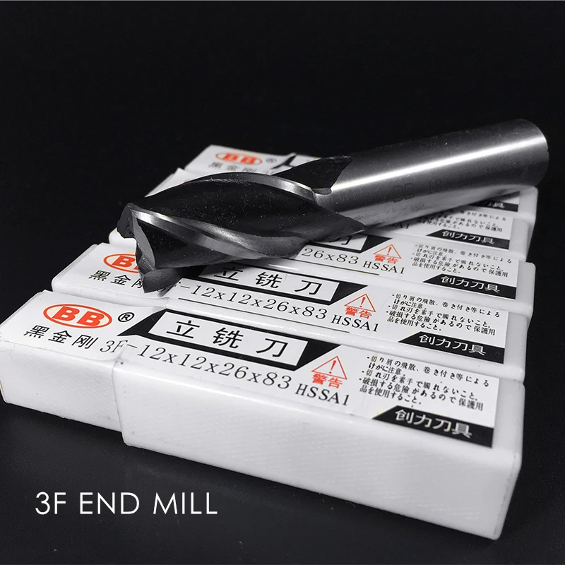 Black Blade Roughing Cutter and Face End Mill HSS AL 2 3 4 Flute 6mm 8mm 10mm 12mm 20mm
