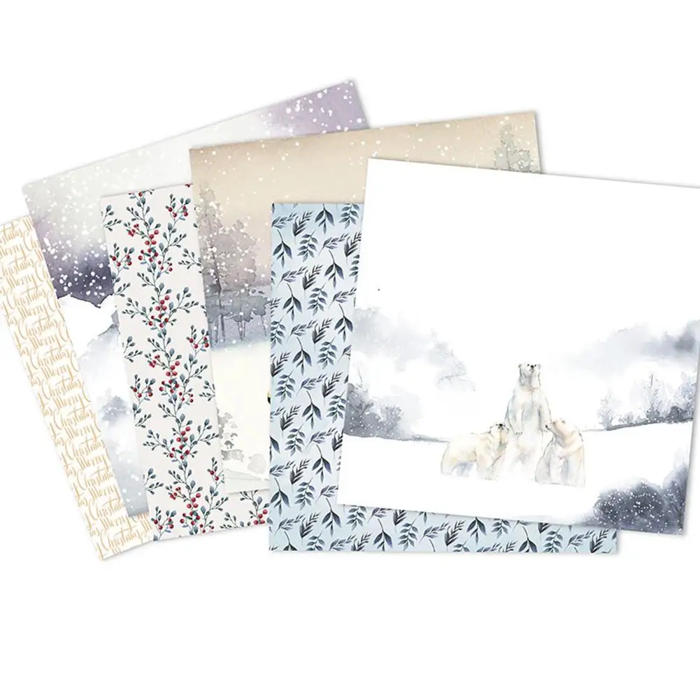 6 дюймов 24 листа Рождественский узор фон изготовление бумажных карточек DIY скрапбук Бумага Ремесло Фотоальбом декоративный