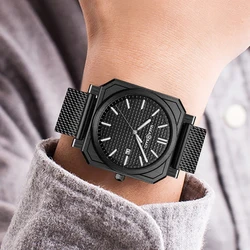 MAKAMBAKO Reloj de pulsera para hombre, cronógrafo de cuarzo, resistente al agua, con espejo Hardlex, luminoso