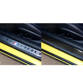 

For Chevrolet Camaro 2017- 2019 Interior Door Sill Scuff Pedal Protect Cover Trim Car Styling Car Carbon Fiber Sticker