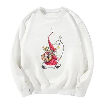 

Autumn Winter Fashion Christmas Santa Claus Print Sweatshirt Women Vogue Casual Hip Hop Bluza Damska Hatless Hoodies Sportswear