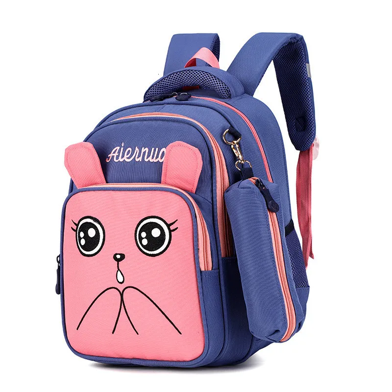 Children School Backpack School Bags For Grades 1-3 Kids Backpack Girls Boys School Bag Reflective strip design Mochila Escolar - Цвет: purple