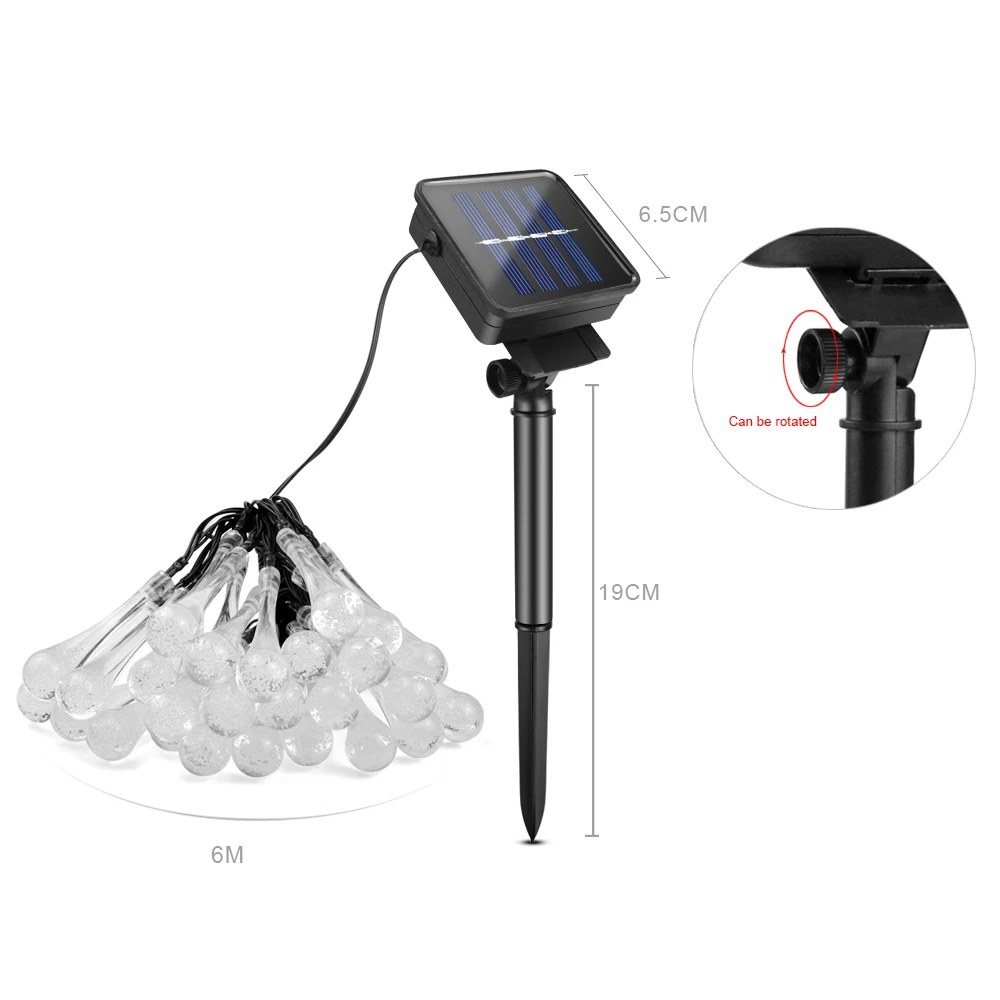 Садовый светильник уличная лампа на солнечной батарее 6 м декоративное освещение