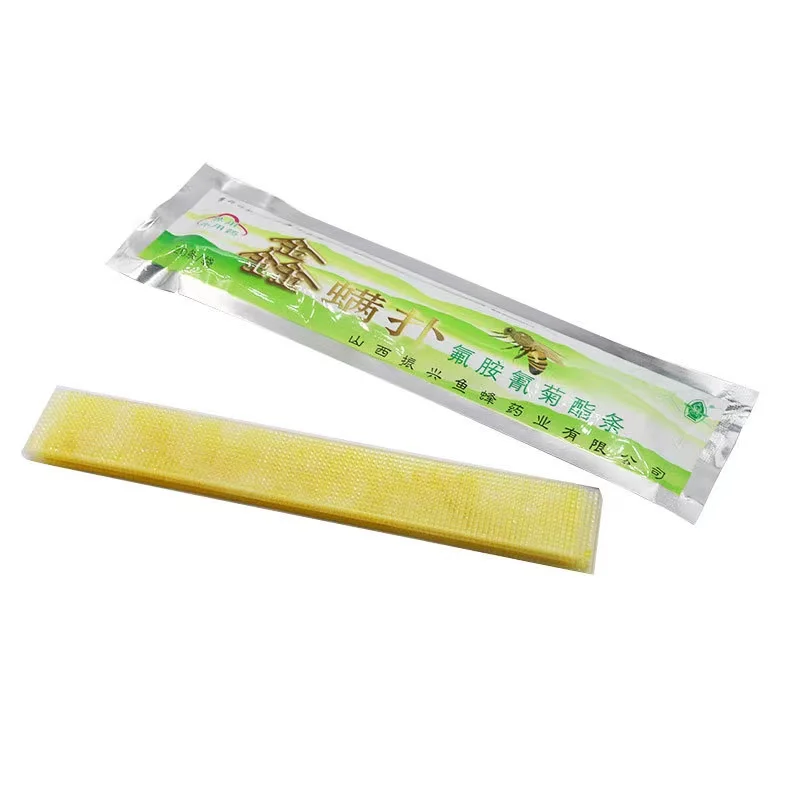 10Pack/200 Pcs Bee Acaricide Against Fluvalinate Strips Anti Insect Pest Controller Instant Mite Killer Miticide Bees Mite Strip