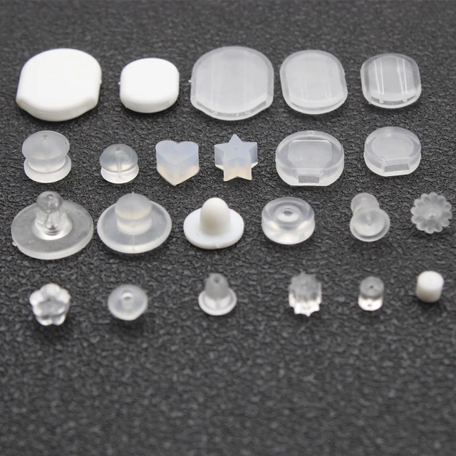 100 Pieces Soft Clear Earring Backings Silicone Rubber Safety Back Pads  Backstops Replacement for Earring Studs Hoop DIY - AliExpress