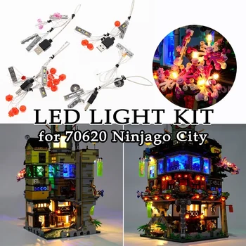 

LED Light Kit Only for 70620 City Building Block LED Lighting DIY Decorative Light USB Interface LED Kits