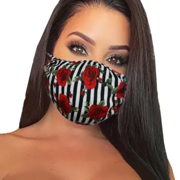 

Unisex Face Mask PM2.5 Print Breathable Pollution-proof Mouth Mask Washable And Reusable Fashion Flower Printing Mask Mascherina