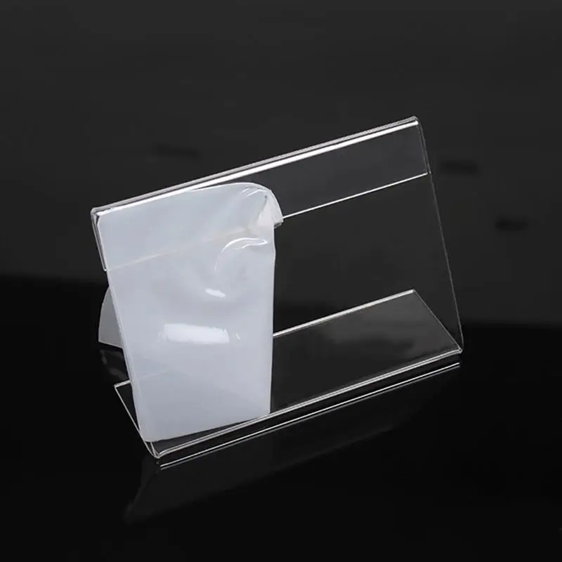 

20pcs Table Card Price Tag display Desk Sign Label Frame Display Holder Promotion Name Card Display L Stand Centre Price Talker