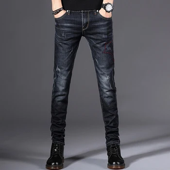 

2020 new high-quality casual slim men jeans elastic male pencil pants slim jeans many choices high quality student young jeans