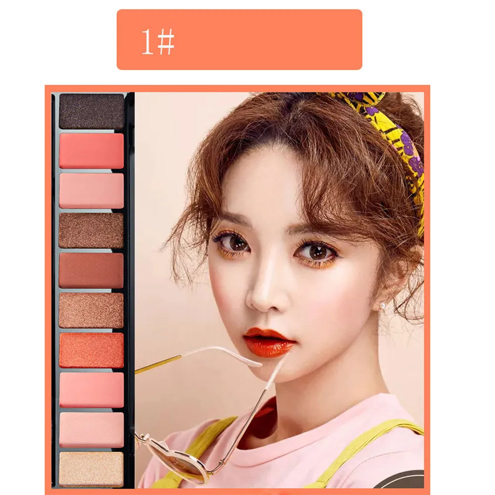 Hot Professional 10Color Eyeshadow Palette Shimmer Glitter Eye Shadow Powder Palette Matte Eyeshadow Cosmetic Makeup Beauty10.30