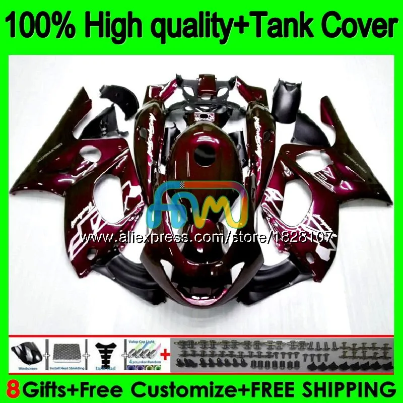 YZF600R для YAMAHA Thundercat 96 97 98 99 00 01 02 72BS. 18 YZF-600R YZF 600R 1996 1997 1998 1999 2000 2001 обтекатель винно-Красного цвета по доступной цене