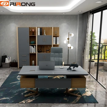 

Nodic Modern Fashion Design Home Study Room Desks Furniture Leather Wooden Small 1.6 meter Study Table Computer Writing Table